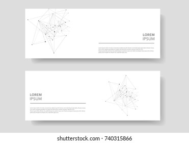 Abstract connect lines and dots. Vector banner design.