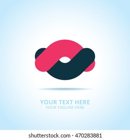 Abstract Connect logo, design concept, emblem, logotype element for template.