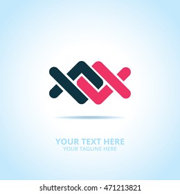 Abstract Connect logo, design concept, emblem, logotype element for template.