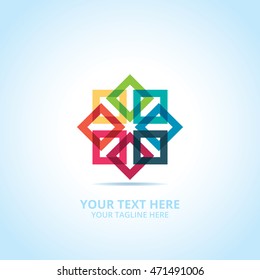 Abstract Connect logo, design concept, emblem, icon, logotype element for template.