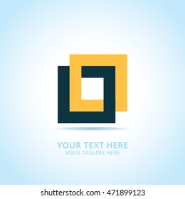 Abstract Connect logo, design concept, emblem, icon, logotype element for template.
