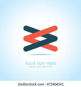 Abstract Connect logo, design concept, emblem, icon, logotype element for template.