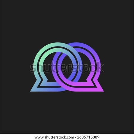 abstract connect logo design icon vector illustration template