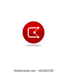 Abstract connect modern logo design