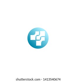 Abstract connect modern logo design