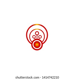 Abstract connect modern logo design