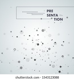 Abstract connect molecule background. Genetic and chemical compounds, medical and technological concept. Vector illustration.