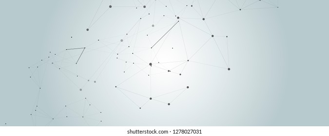 Abstract connect molecule banner and science structure vector illustration.