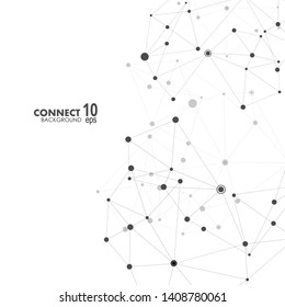 Abstract connect molecule illustration. Science structure illustration