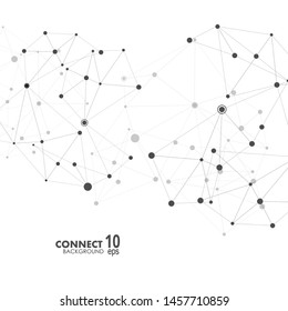 Abstract connect molecule illustration. Science structure illustration