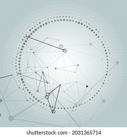 Abstract connect on gradient background. Business concept. Abstract communication network banner. Vector background template. Business card