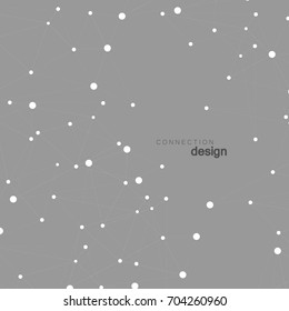 Abstract connect polygonal network background with dots and lines.