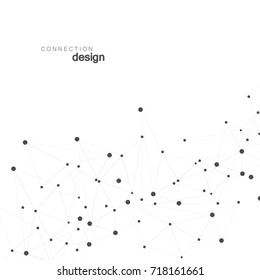 Abstract connect polygonal network background with dots and lines.