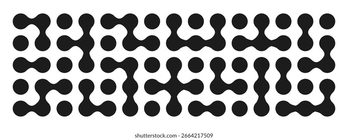 Abstract connected circles dot background