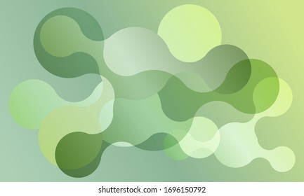 Abstract connected circles vector banner background. Geometric liquid fluid shapes. Modern design. Dynamic fluid banner shapes. Minimal curvy design. Various colors modern template.
