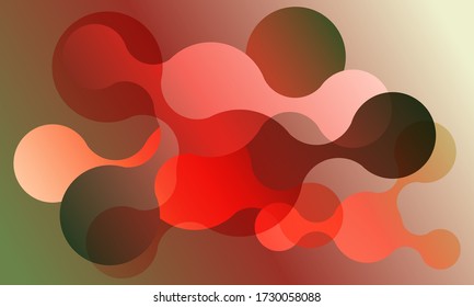 Abstract connected circles vector banner background. Geometric liquid fluid shapes. Modern design. Dynamic fluid banner shapes. Minimal curvy design. Various colors modern template.