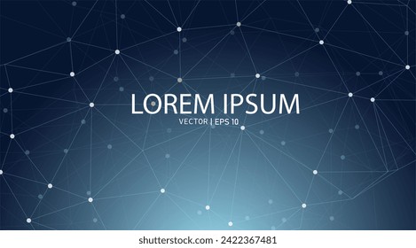 

Abstract connected dots and lines on a grey background gradient. Science, Hitech, molecular, futuristic technology, digital technology concept. Suitable for banner, backdrop, presentation, trading