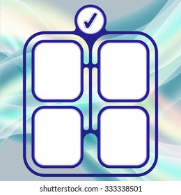 Abstract connected frames for your text and a abstract background