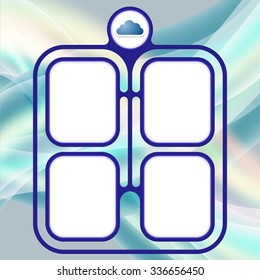 Abstract connected frames for your text and a abstract background