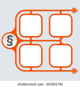 Abstract connected frames for your text and a paragraph