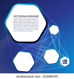 Abstract connected technology background.Vector illustration for your business presentations