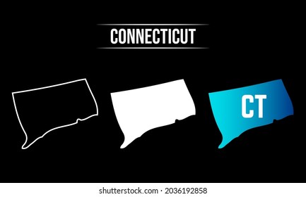 Abstract Connecticut State Map Design