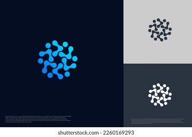Abstract connecting circuit technology logo designs template, symbol template