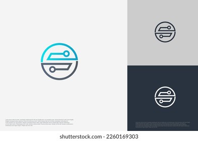 Resumen de la conexión de la tecnología de circuito plantilla de diseños de logotipo, plantilla de símbolo