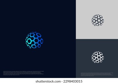 Abstract connecting circuit technology logo designs template, symbol template