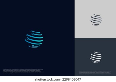 Abstract connecting circuit technology logo designs template, symbol template