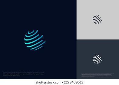 Abstract connecting circuit technology logo designs template, symbol template