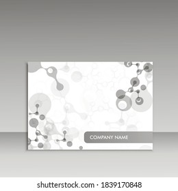 Abstract connecting composition for annual report, brochure template design, book cover. Vector illustration