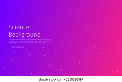 Abstract connecting dots and lines background. Connection science and tech background. Colorful landing page template. Vector illustration design background. Eps10 vector