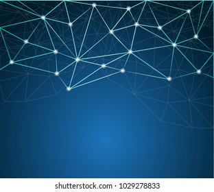 Abstract connecting dots and lines. Connection science and technology background. Vector illustration