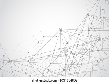 Abstract Connecting Dots Lines Connection Science Stock Vector Royalty Free