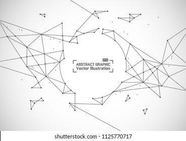 Abstract connecting dots and lines. Connection science background. Vector illustration