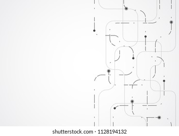 Abstract connecting dots and lines. Connection science background. Vector illustration