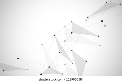 Abstract connecting dots and lines. Connection science and technology background. Vector illustration