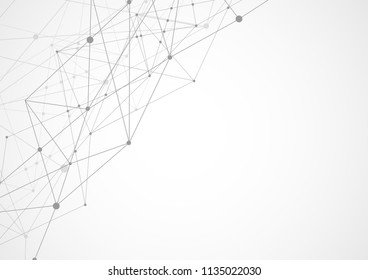 Abstract connecting dots and lines. Connection science background. Vector illustration