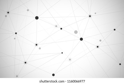 Abstract connecting dots and lines. Connection science and technology background. Vector illustration