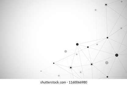 Abstract connecting dots and lines. Connection science and technology background. Vector illustration