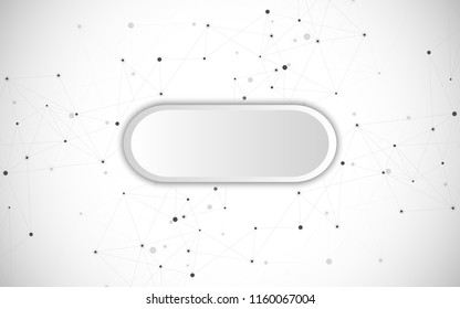Abstract connecting dots and lines. Connection science and technology background. Vector illustration