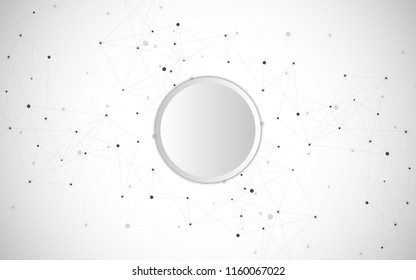 Abstract connecting dots and lines. Connection science and technology background. Vector illustration