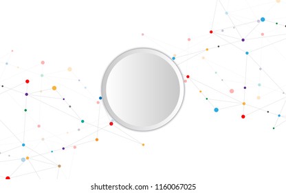 Abstract connecting dots and lines. Connection science and technology background. Vector illustration