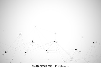 Abstract connecting dots and lines. Connection science and technology background. Vector illustration
