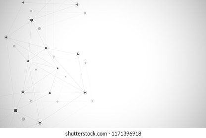 Abstract connecting dots and lines. Connection science and technology background. Vector illustration