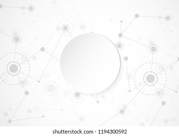 Abstract connecting dots and lines. Connection science background. Vector illustration