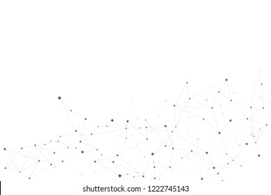 Abstract connecting dots and lines. Connection network technology background. Vector illustration