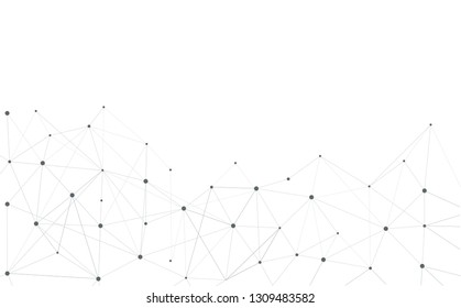 Abstract connecting dots and lines, connection science background, vector illustration background