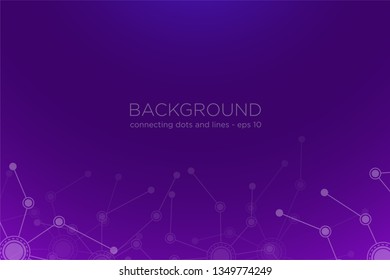 Abstract connecting dots and lines. Connection science background. Vector illustration